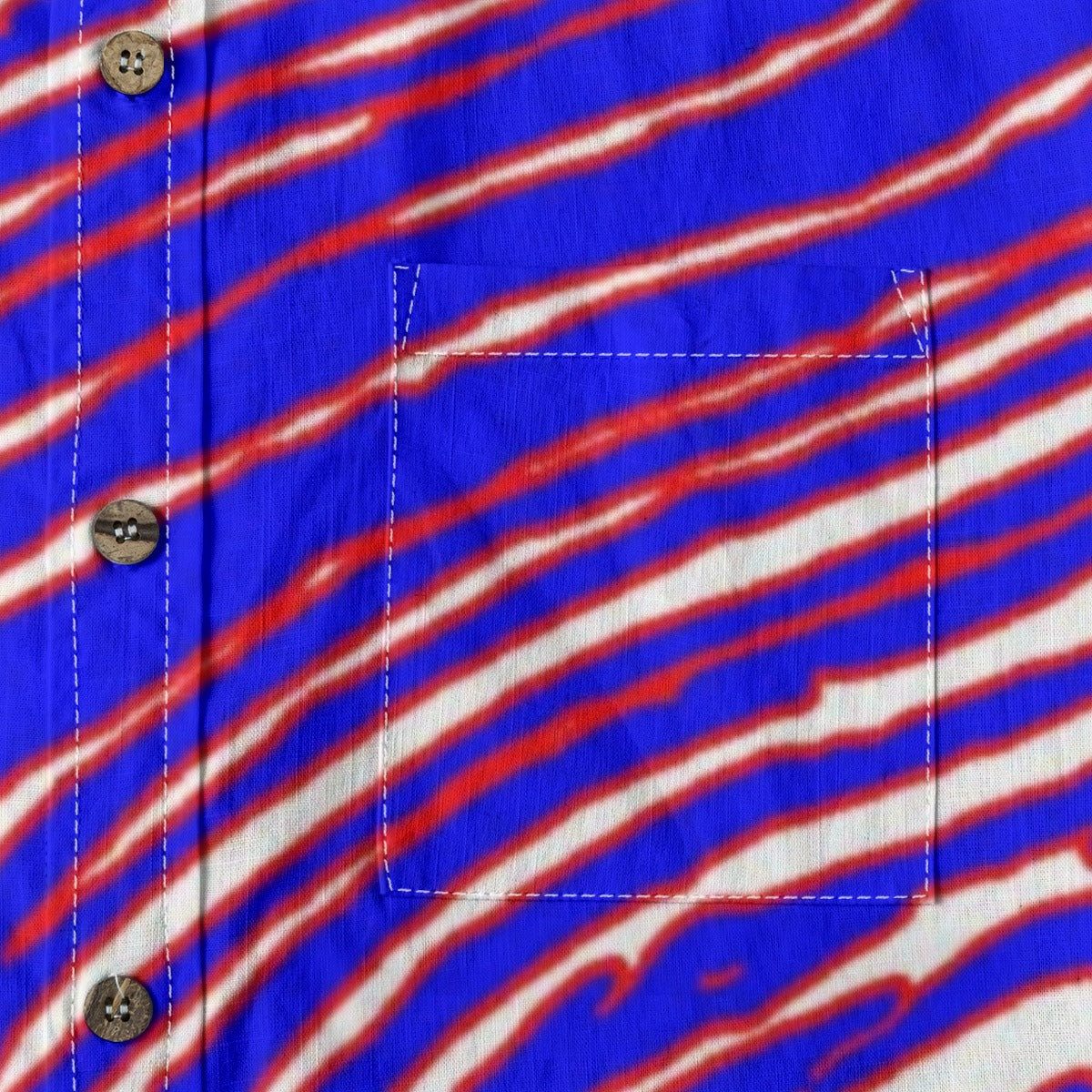 Buffalo Bills Zubaz Men's Casual Lapel Long Sleeve Shirt|125GSM Cotton