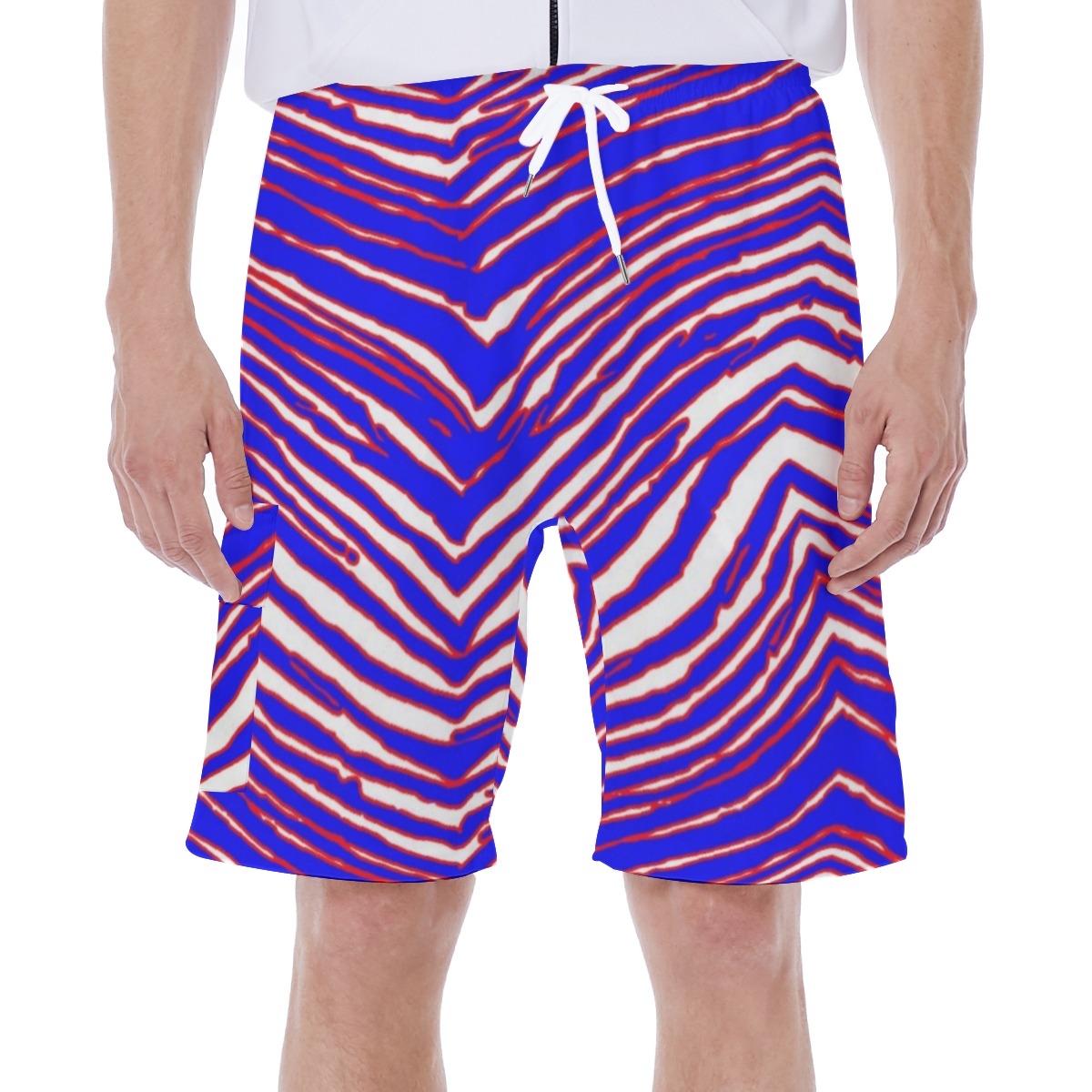 Buffalo Bills Zubaz Men's Beach Shorts With Side Pocket