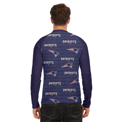 New England Football Game Day All-Over Print Men's Long Sleeve Tight surf clothing