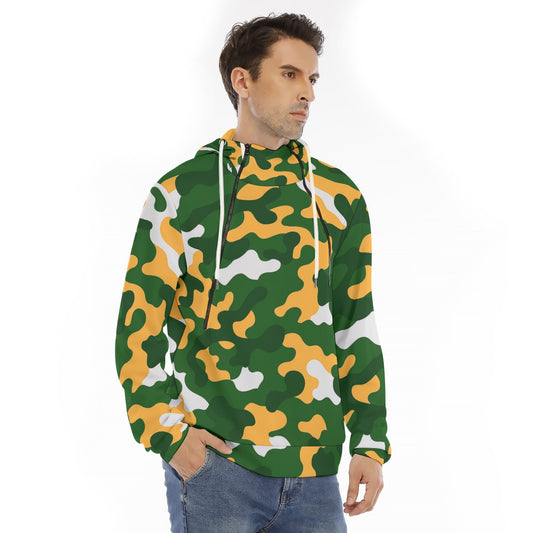 Green Bay Football Game Day All-Over Print Men's Hoodie With Placket Double Zipper