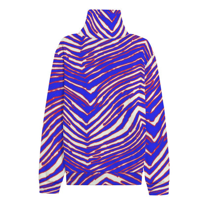 Buffalo Bills Zubaz Unisex Turtleneck Knitted Fleece Sweater