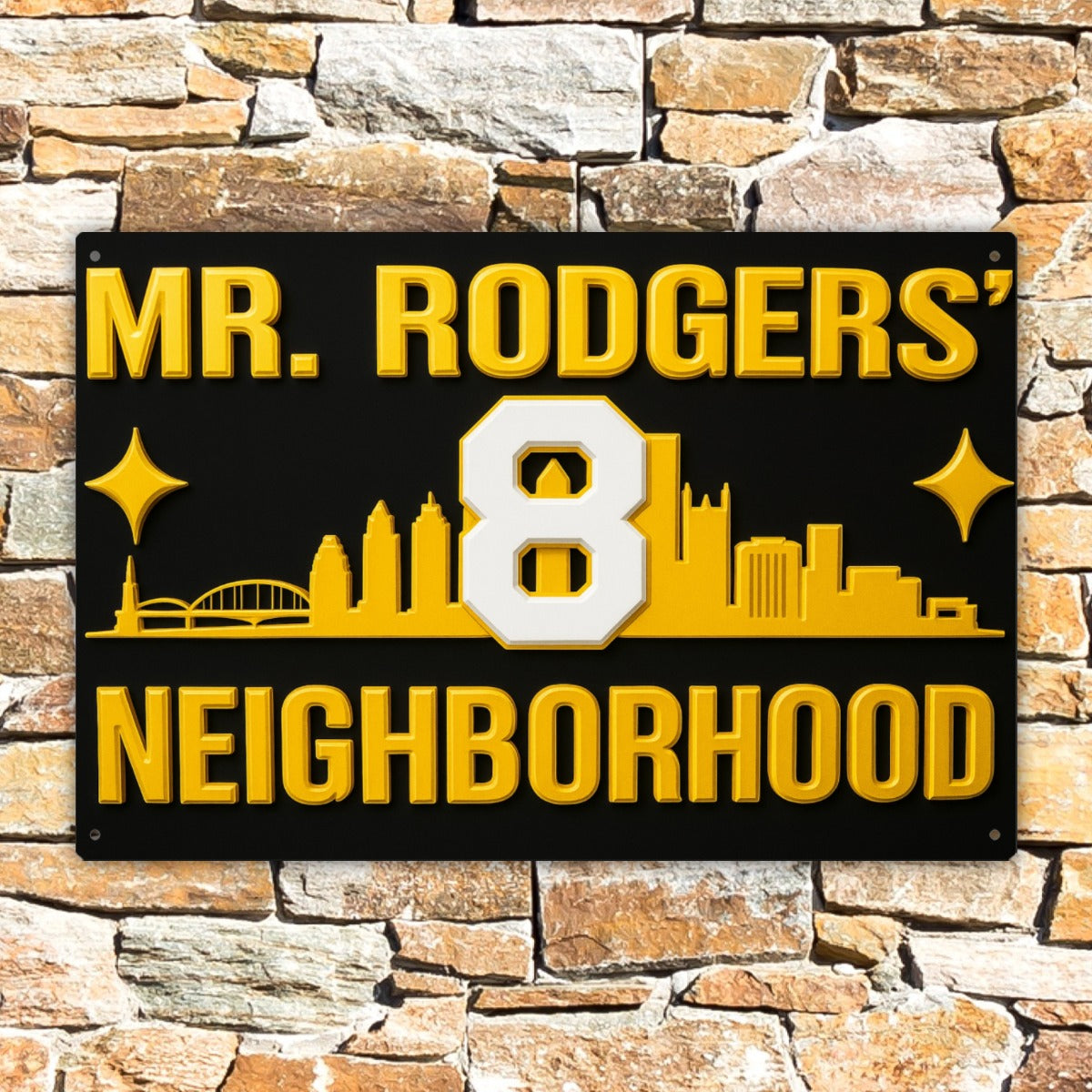 Rectangular Metal Hanging Painting For The USA 3:2