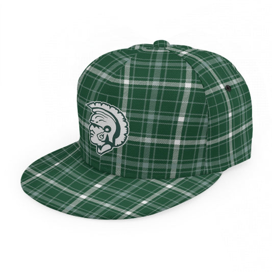 Michigan State Tartan Plaid Spartans Baseball Cap With Flat Brim