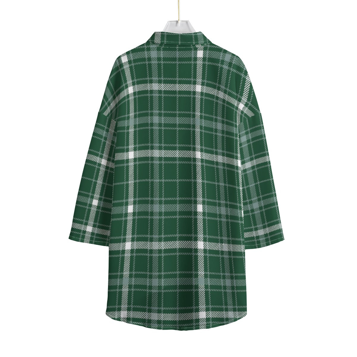 Michigan State Tartan Plaid Spartans Women's Chiffon Shirt With Elbow Sleeve