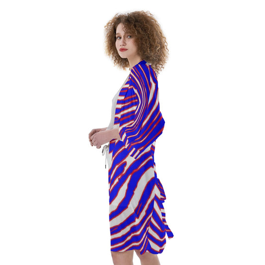 Buffalo Bills Zubaz Women's Satin Kimono Robe