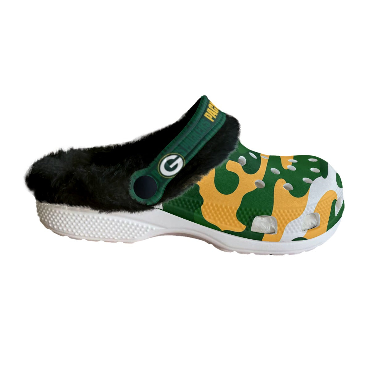 Green Bay Football Game Day Men's Classic Clogs with Fleece