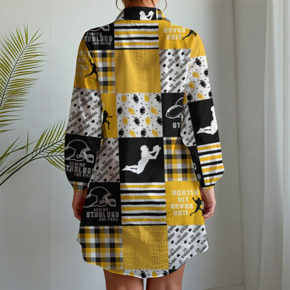 All-Over Print Women's Long Sleeve Shirt Dress