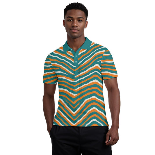 Miami Football Game Day All-Over Print Men's Polo Collar Jersey