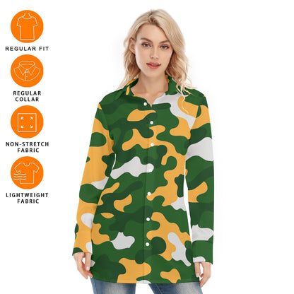 Green Bay Football Game Day All-Over Print Women's Long Shirt