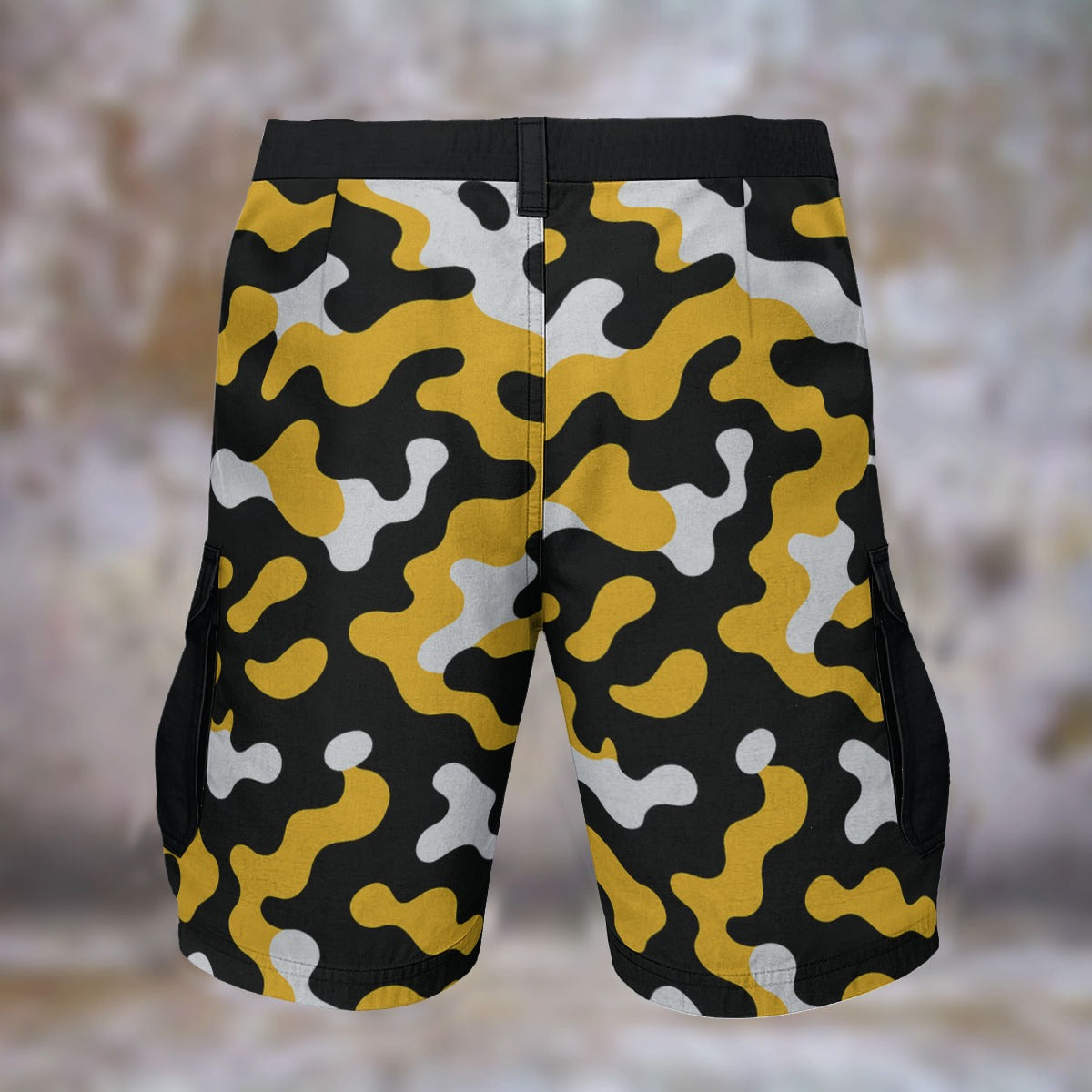 Urban Legend Pittsburgh Steelers Black Gold White Camo Cargo Shorts