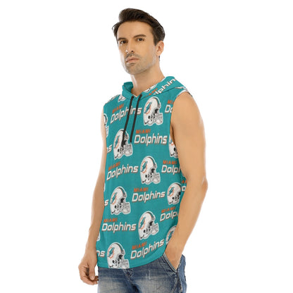 Miami Football Game Day All-Over Print Men's Tank Hooded Vest