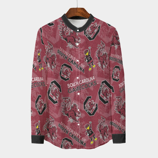Urban Legend South Carolina Gamecocks Stand Collar Shirt With Long Sleeve | 110GSM Imitation Flax