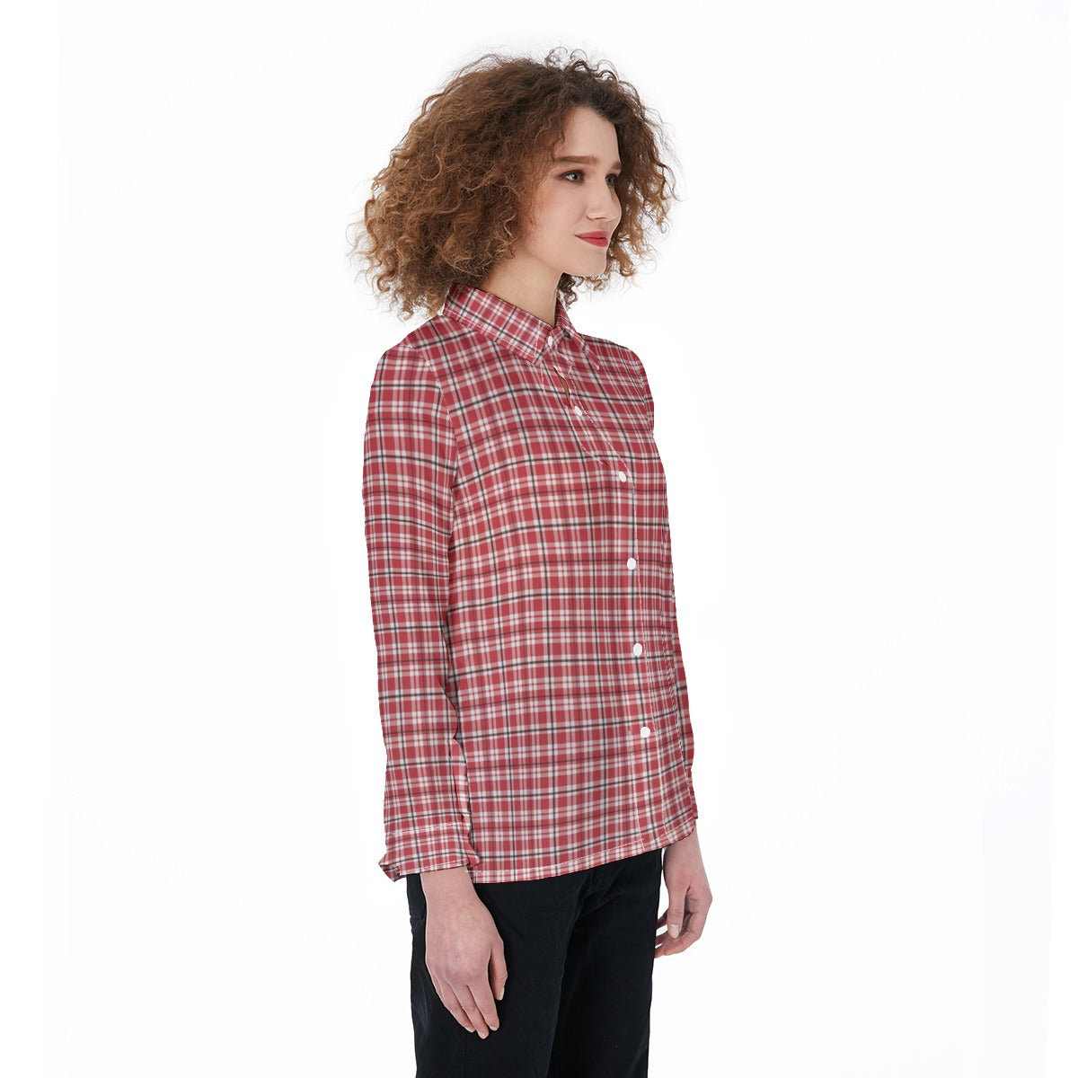 Georgia - Bulldogs Tartan Plaid  Women's Elastic-Back Shirt