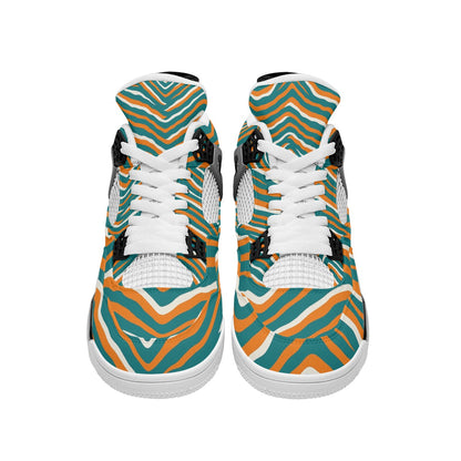 Miami Football Game Day All-Over Print Men's Air Cushion Basketball Shoes