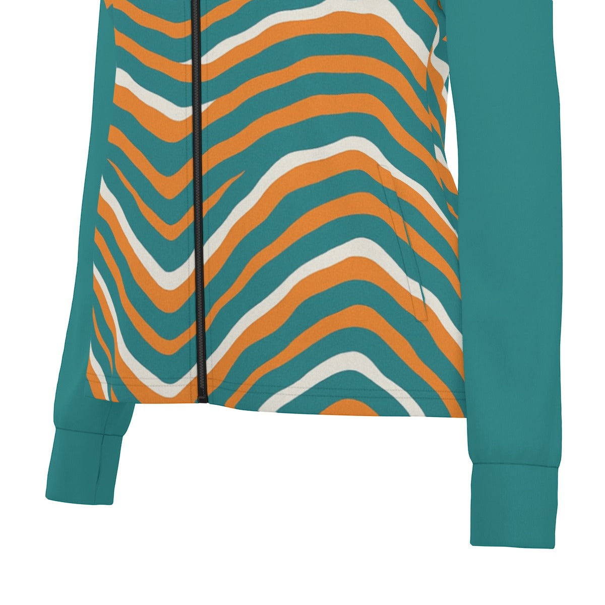 Miami Football Game Day All-Over Print Women's Long Sleeve Thumbhole Jacket