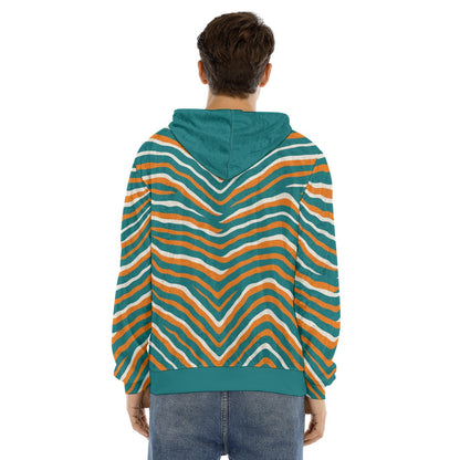 Miami Football Game Day All-Over Print Men's Pullover Hoodie | Velvet