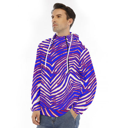 Buffalo Bills Zubaz Men's Hoodie With Placket Double Zipper