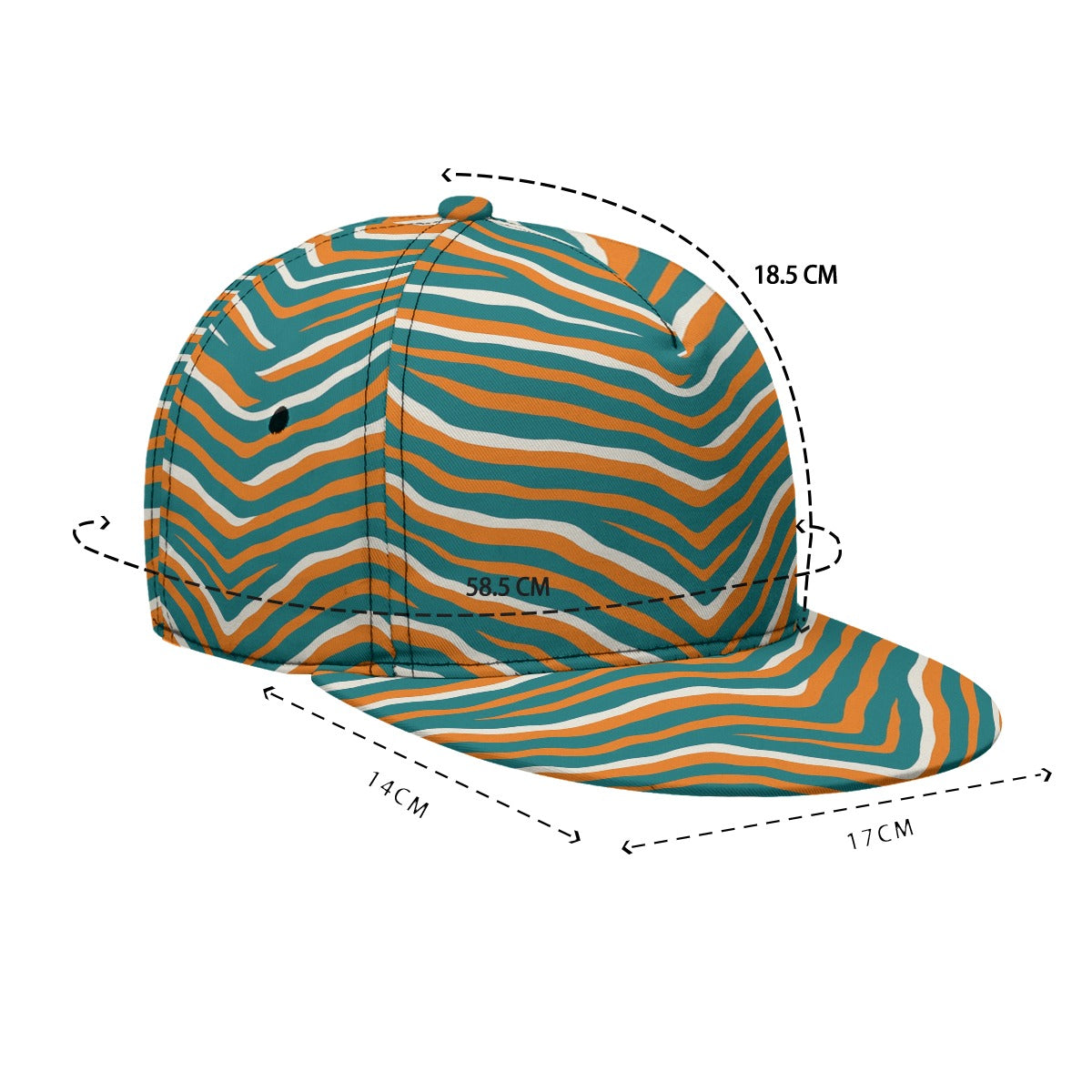 Miami Football Game Day All-Over Print Flat-Brim Baseball Cap With Box