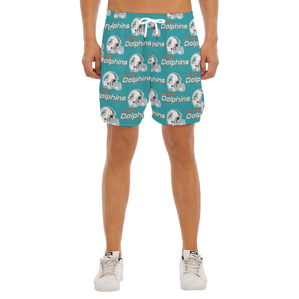Miami Football Game Day All-Over Print Men's Side Split Running Sport Shorts