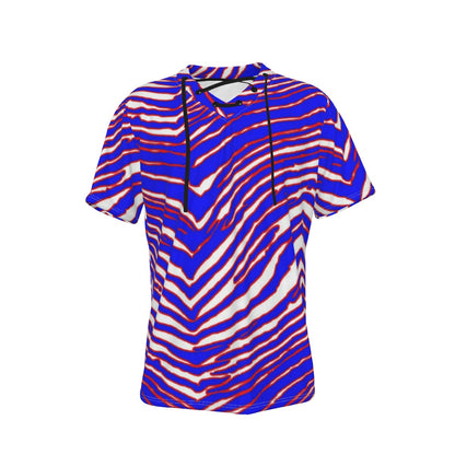 Buffalo Bills Zubaz Men's Short Sleeve T-shirt with Neckline Tie