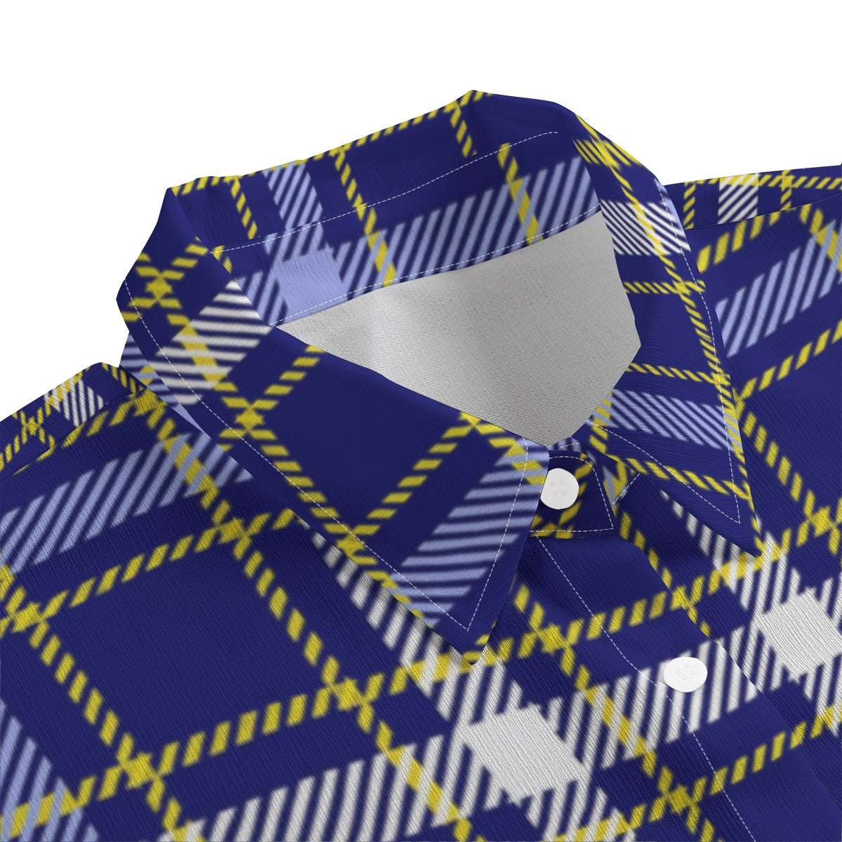 Michigan Tartan Plaid Wolverines Women's Chiffon Shirt With Elbow Sleeve