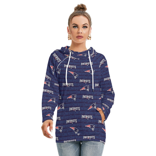 New England Football Game Day All-Over Print Women's Hoodie With Double Hood