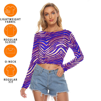 Buffalo Bills Zubaz Women's Mesh Long Sleeves T-shirt