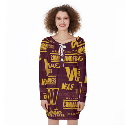 Washington Commanders Women's Lace-Up Sweatshirt