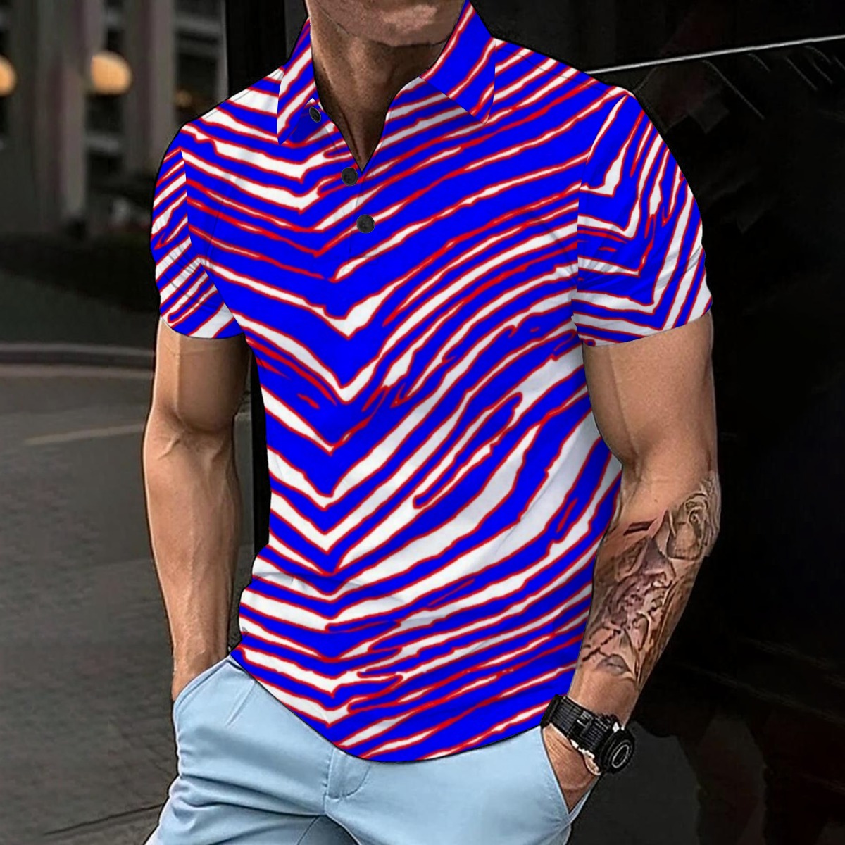 Buffalo Bills zubaz Men’s Basic Polo Shirt