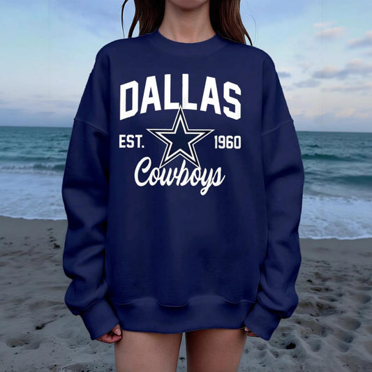 Dallas Cowboys Drop Shoulder Crew Neck Sweatshirt