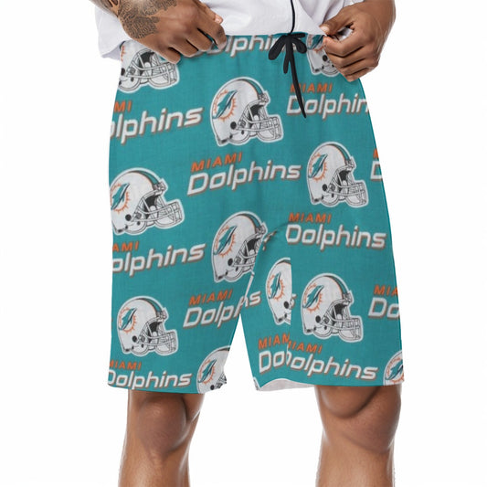 Miami Football Game Day All-Over Print Men's Beach Shorts