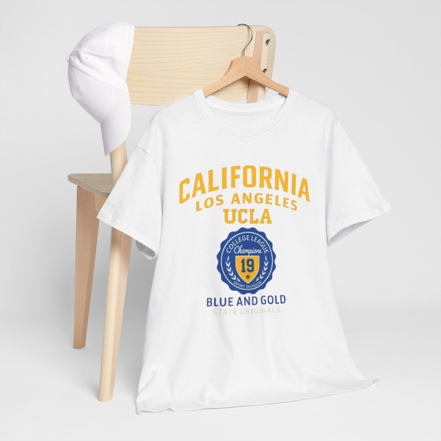 California Blue and Gold College  T-Shirt – UCLA-Inspired Unisex Cotton Tee for Game Day and Everyday Style