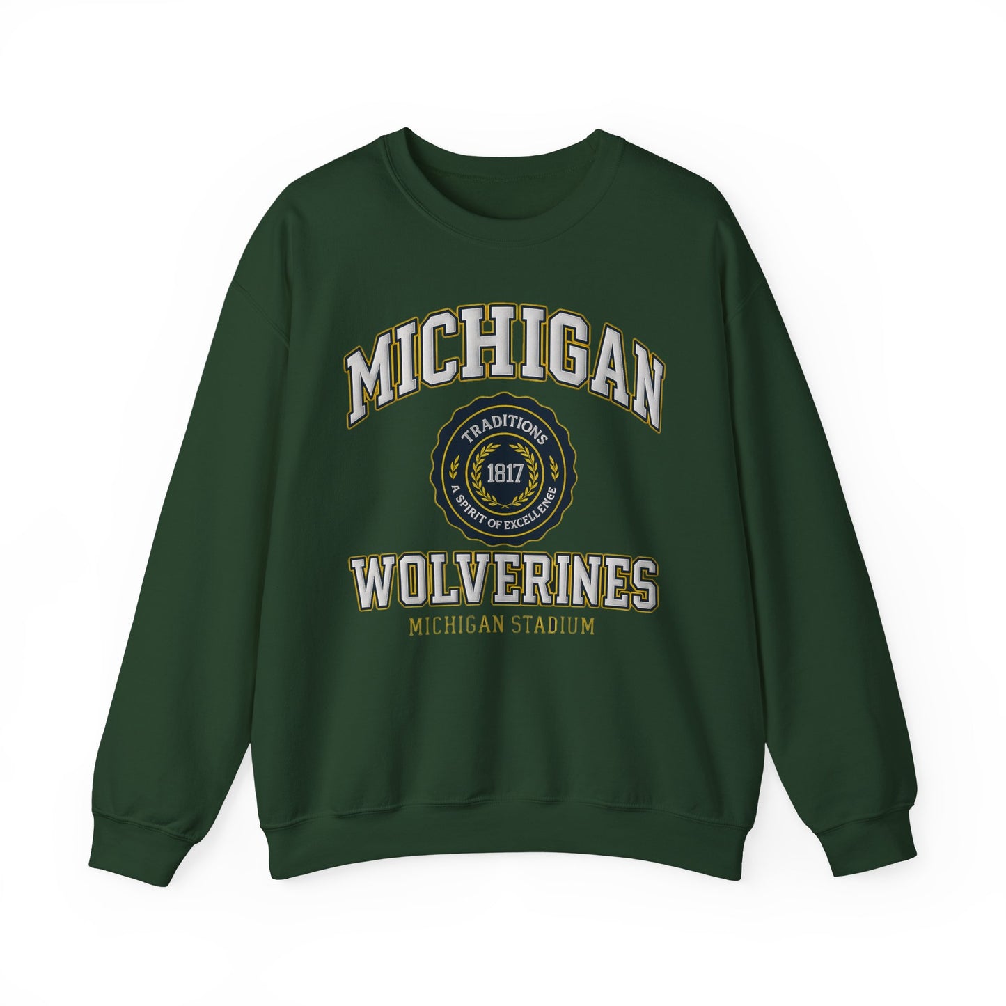 Michigan Wolverines Crewneck Sweatshirt - College Spirit Wear, Unisex Apparel, Game Day Outfit, Gift for Alumni, School Pride Clothing