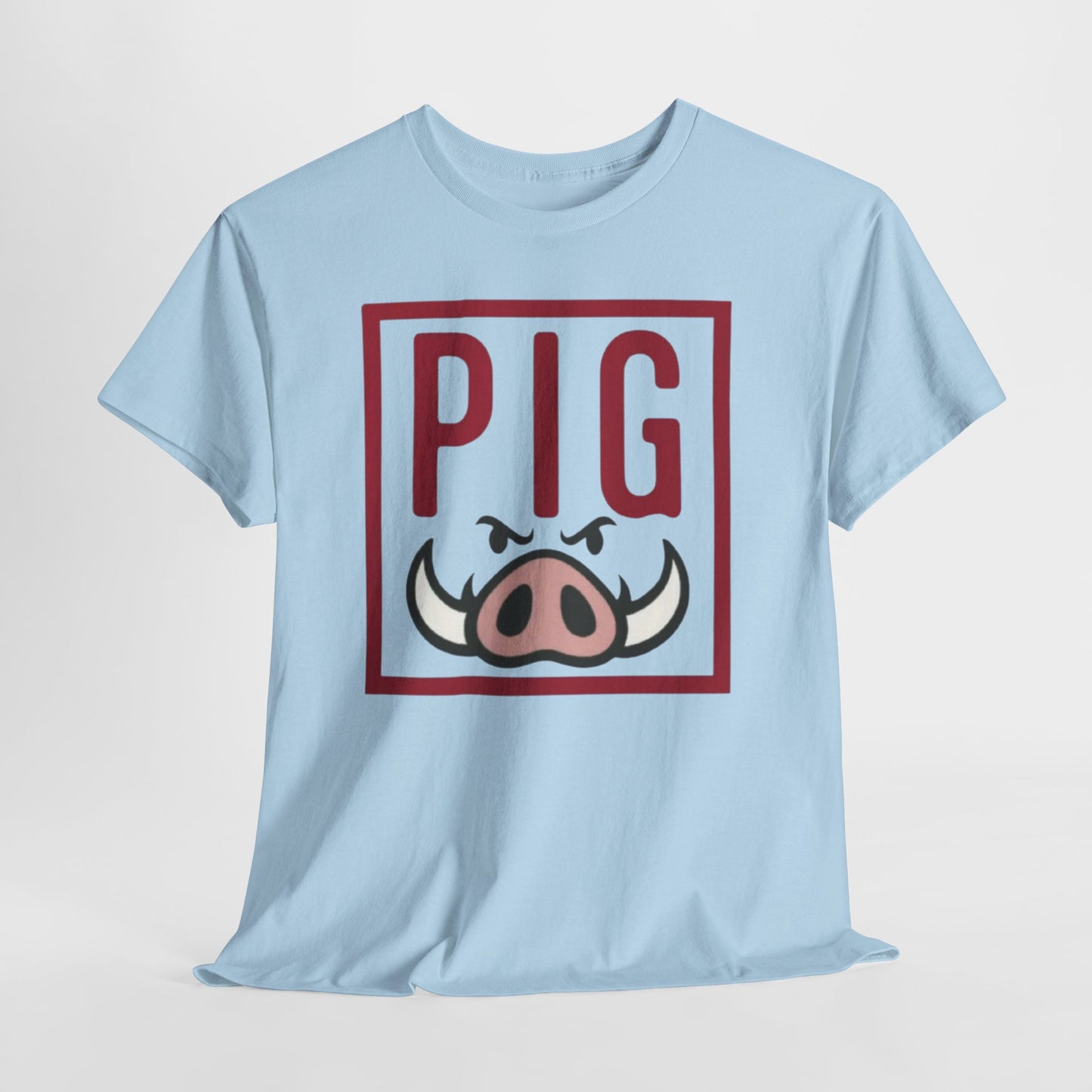 Arkansas Razorbacks Red “PIG” Fun Animal T-Shirt, Cute Gift for Animal Lovers, Quirky Everyday Wear, Unique Pig Design Shirt