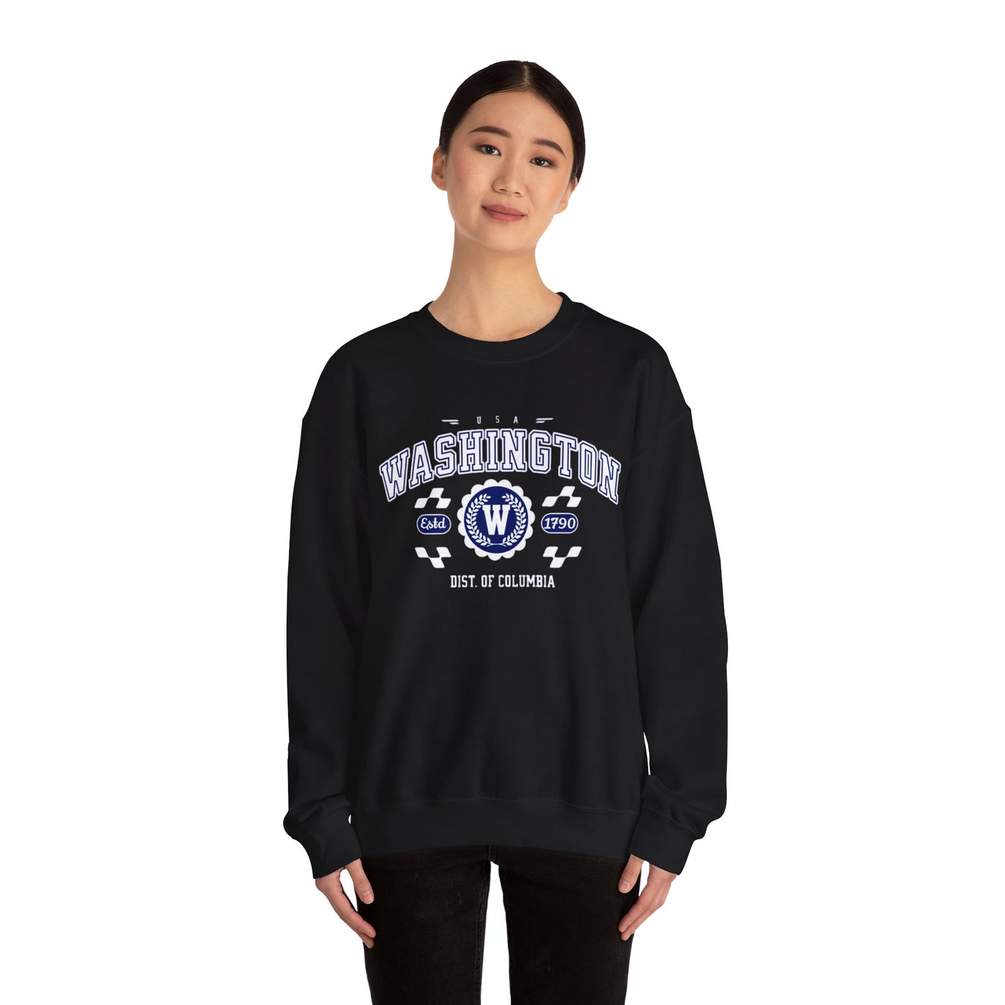 Vintage Washington DC Athletic Sports Design varsity pullover sweater  Crewneck Sweatshirt
