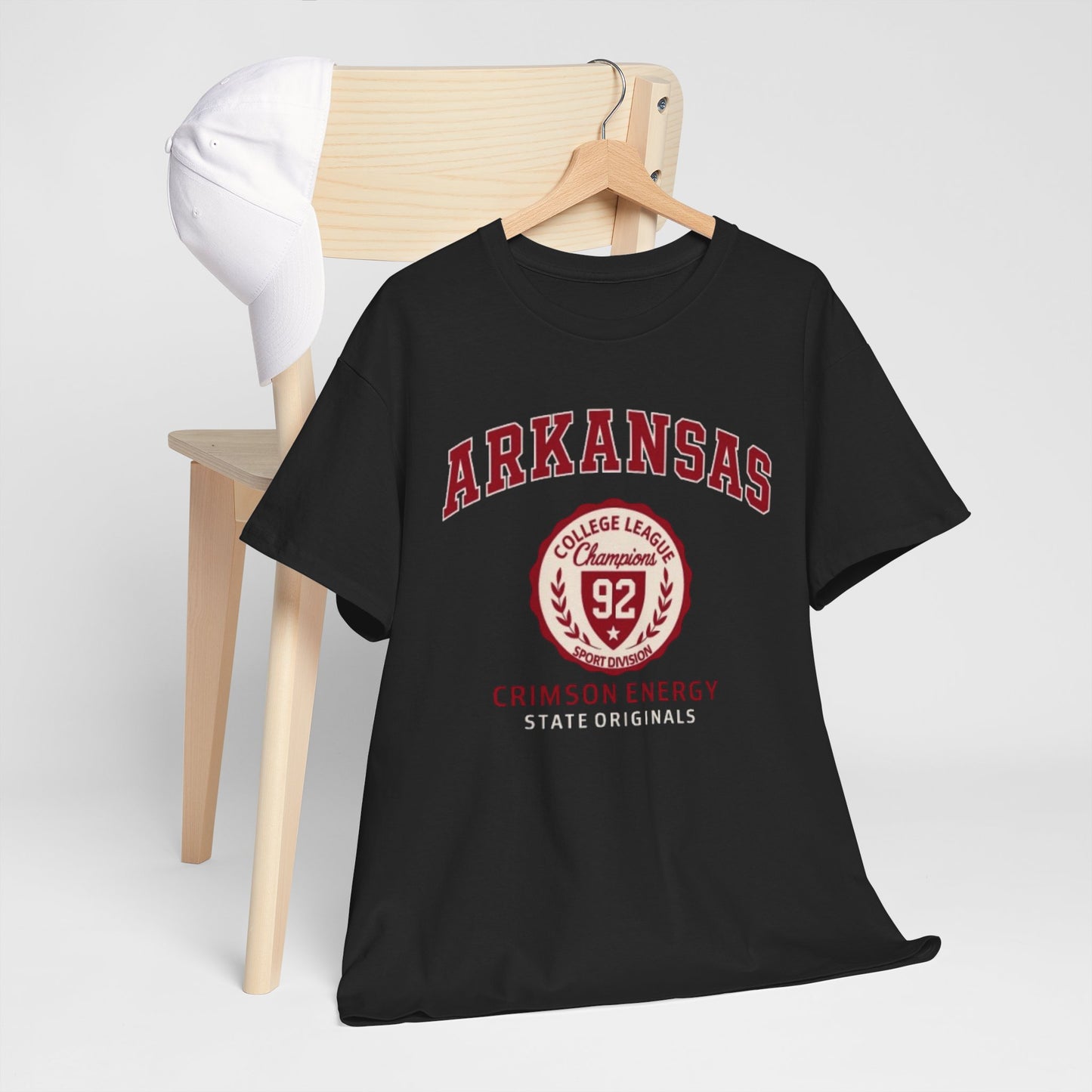 Arkansas Crimson Energy Vintage College T-Shirt – Unisex Cotton Tee for Game Day, Casual Wear and Gift Inspiration
