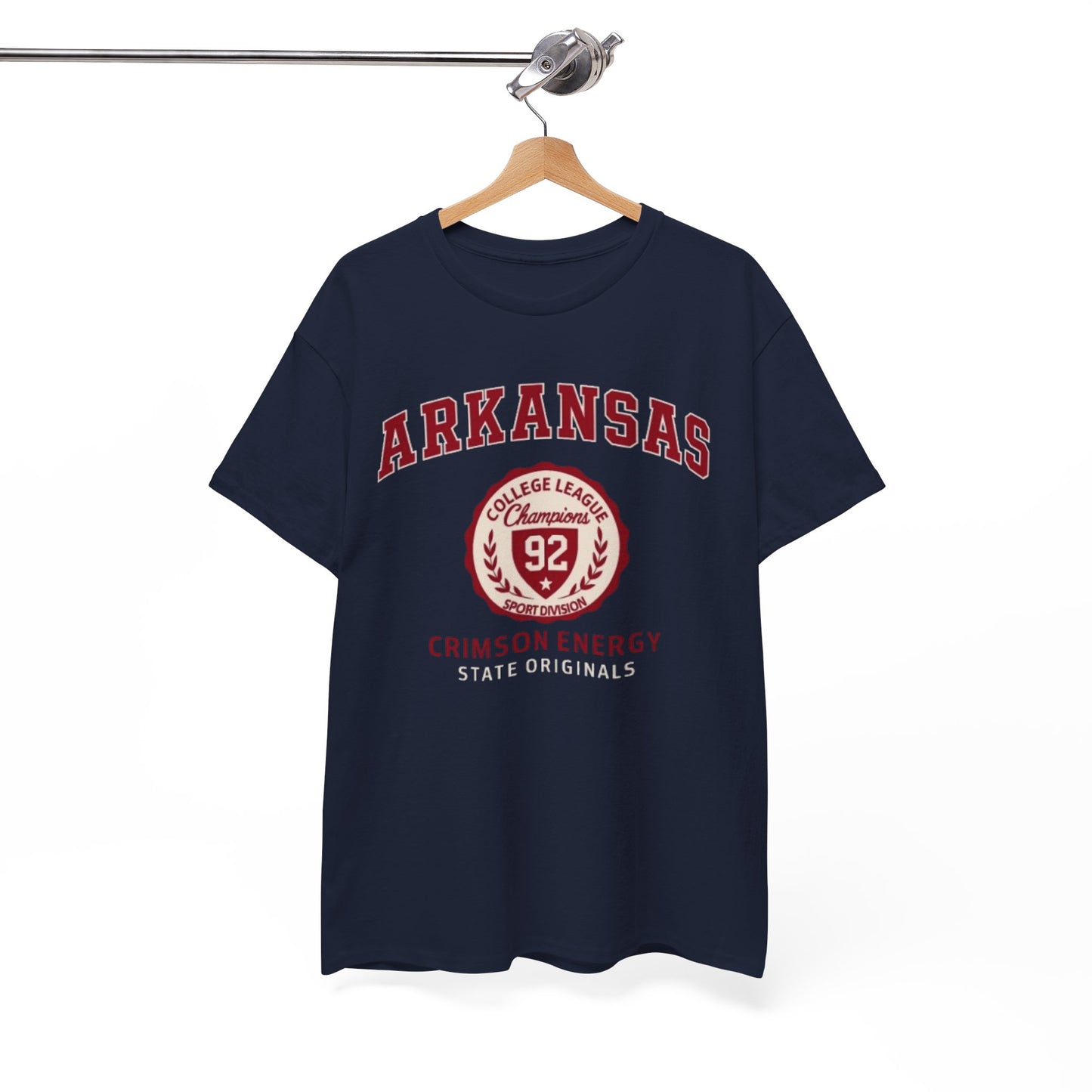 Arkansas Crimson Energy Vintage College T-Shirt – Unisex Cotton Tee for Game Day, Casual Wear and Gift Inspiration