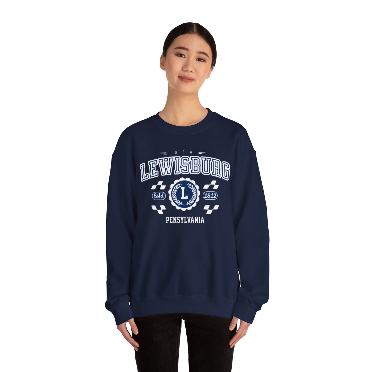 Vintage Lewisburgh Pennsilvania Athletic Sports Design varsity pullover sweater  Crewneck Sweatshirt