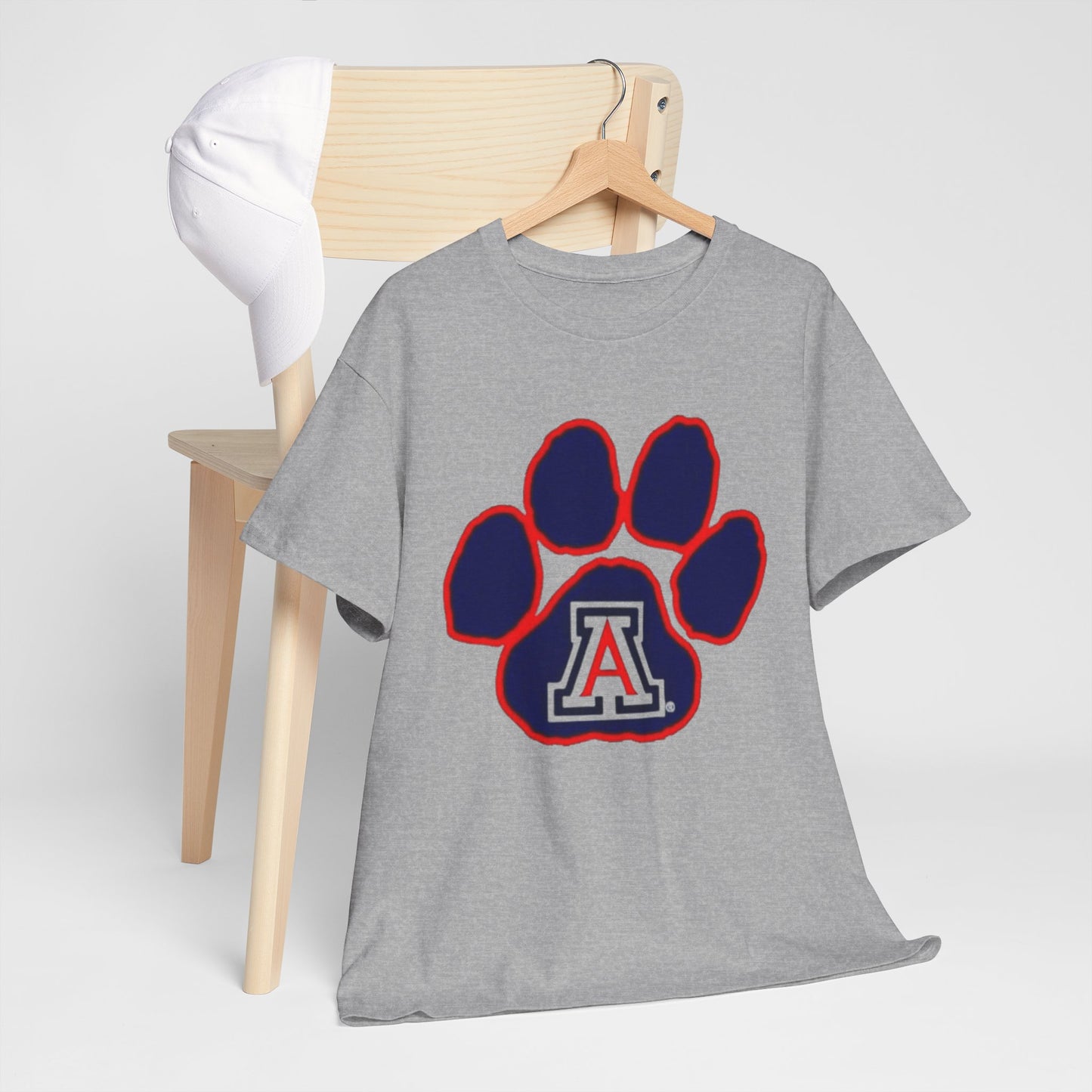 Urban Legend Arizona Wild Paw White T-Shirt | Blue and Red College Streetwear for Game Day
