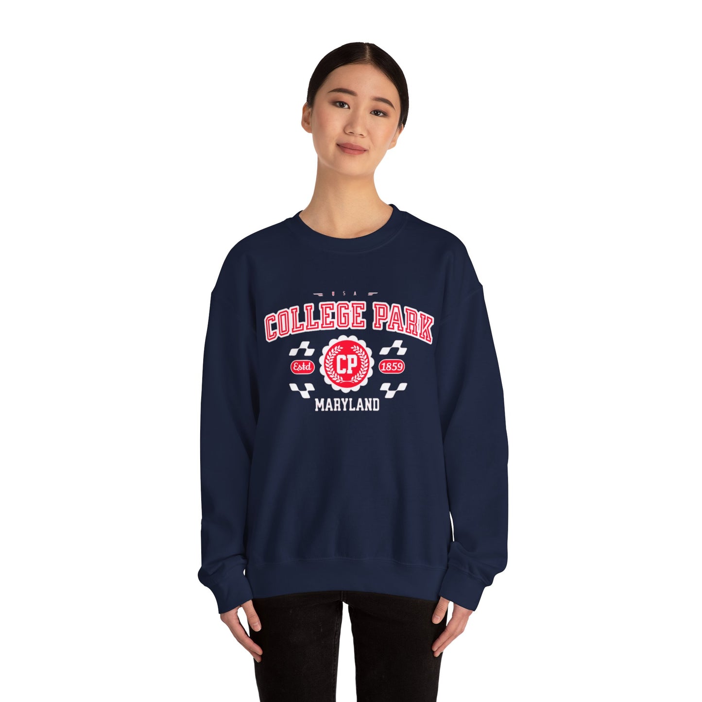 Vintage College Park Maryland Athletic Sports Design varsity sweater Crewneck Sweatshirt