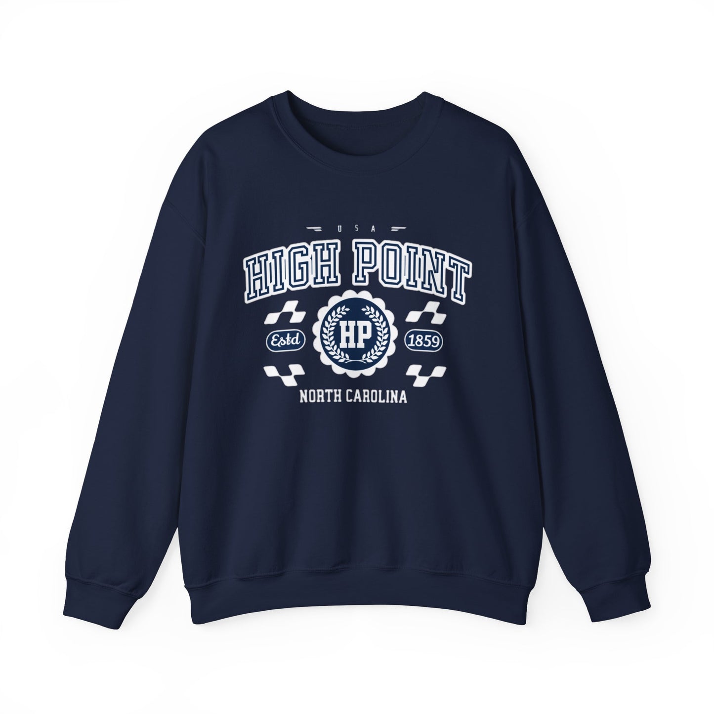 Vintage High Point North Carolina Athletic Sports Design varsity pullover sweater Crewneck Sweatshirt