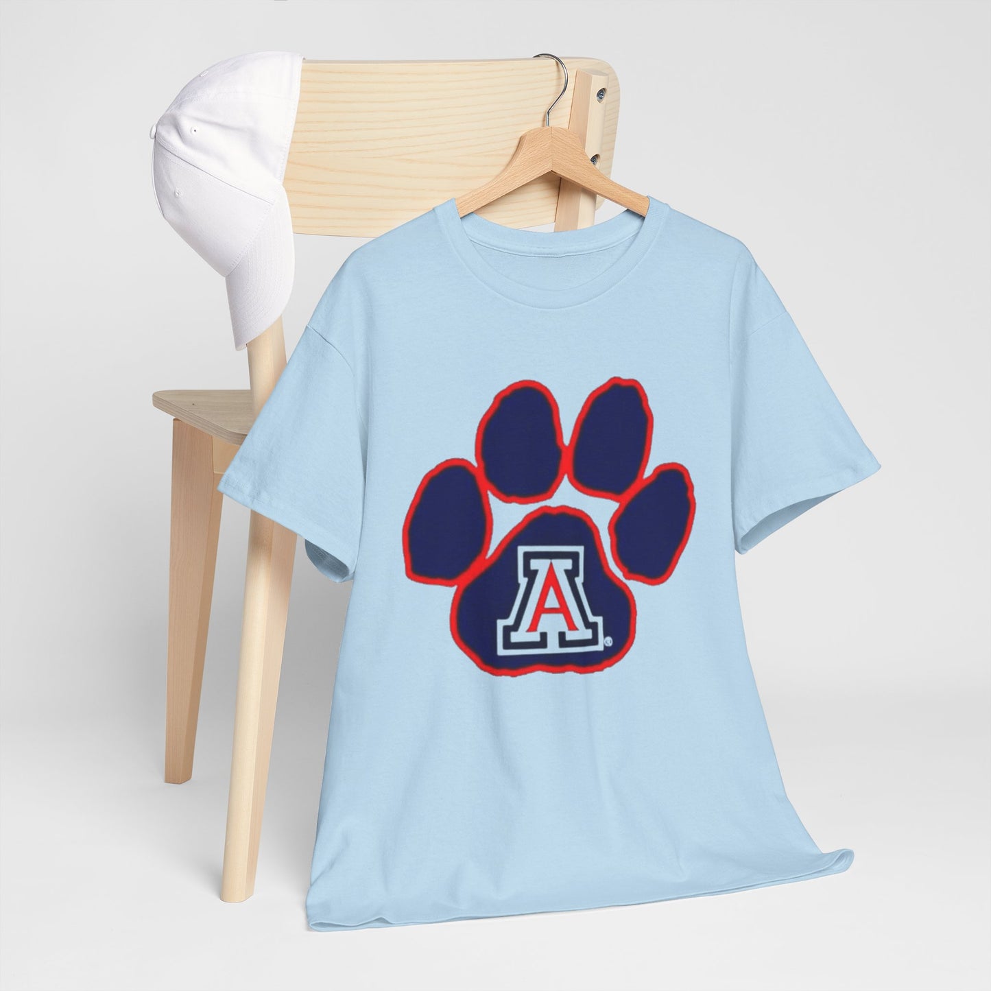 Urban Legend Arizona Wild Paw White T-Shirt | Blue and Red College Streetwear for Game Day