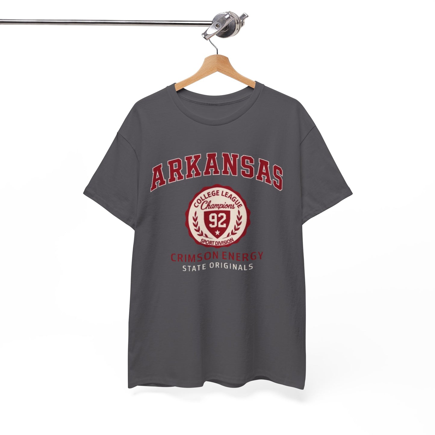 Arkansas Crimson Energy Vintage College T-Shirt – Unisex Cotton Tee for Game Day, Casual Wear and Gift Inspiration