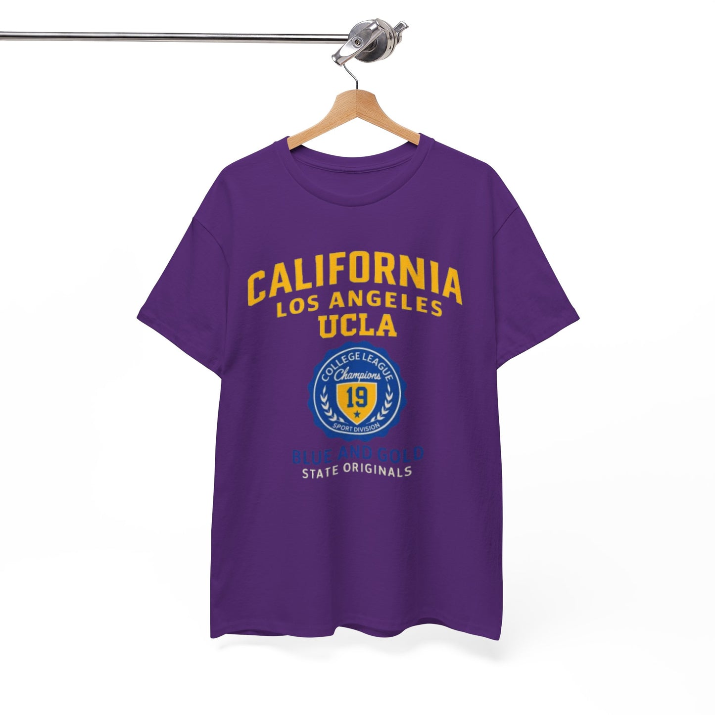 California Blue and Gold College  T-Shirt – UCLA-Inspired Unisex Cotton Tee for Game Day and Everyday Style