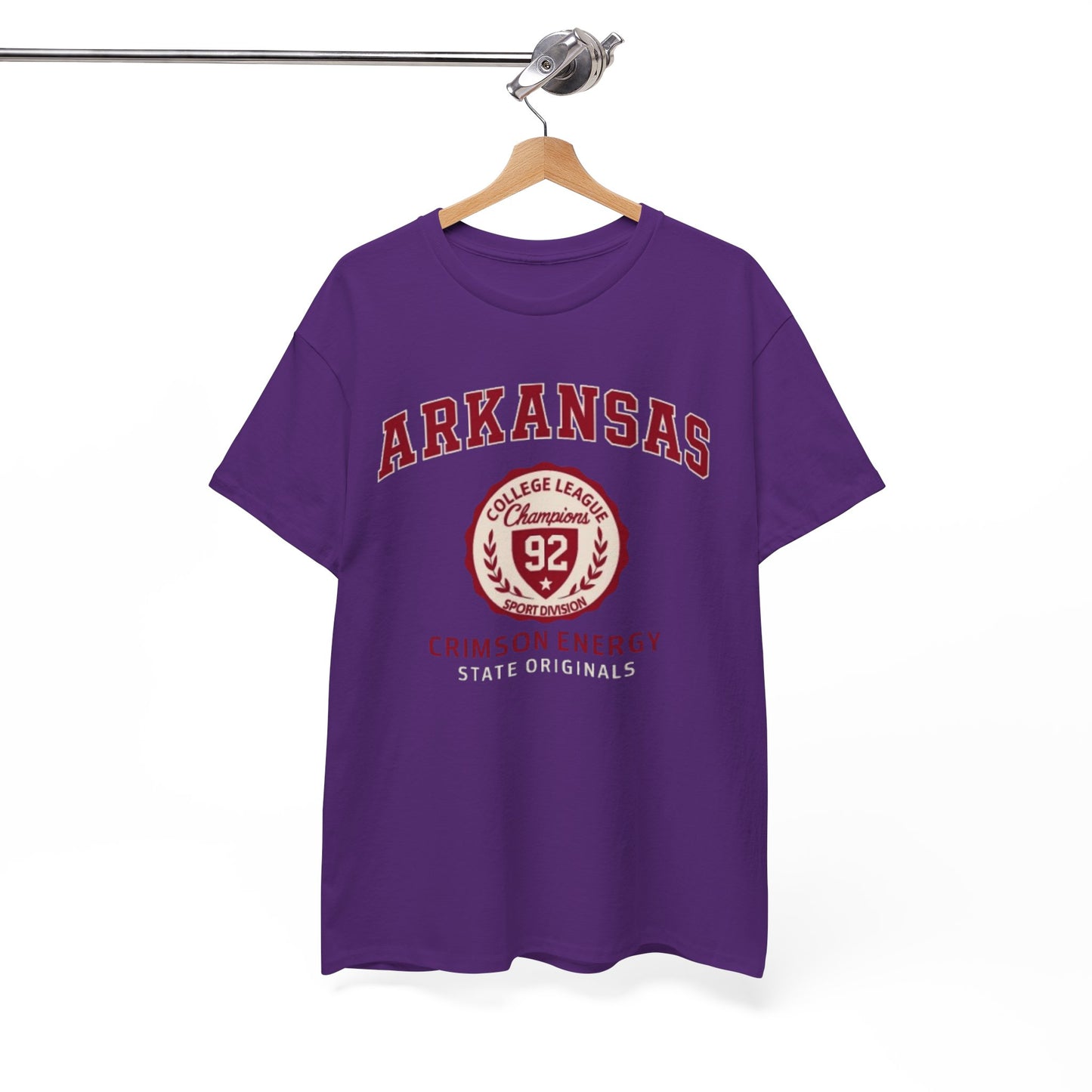 Arkansas Crimson Energy Vintage College T-Shirt – Unisex Cotton Tee for Game Day, Casual Wear and Gift Inspiration