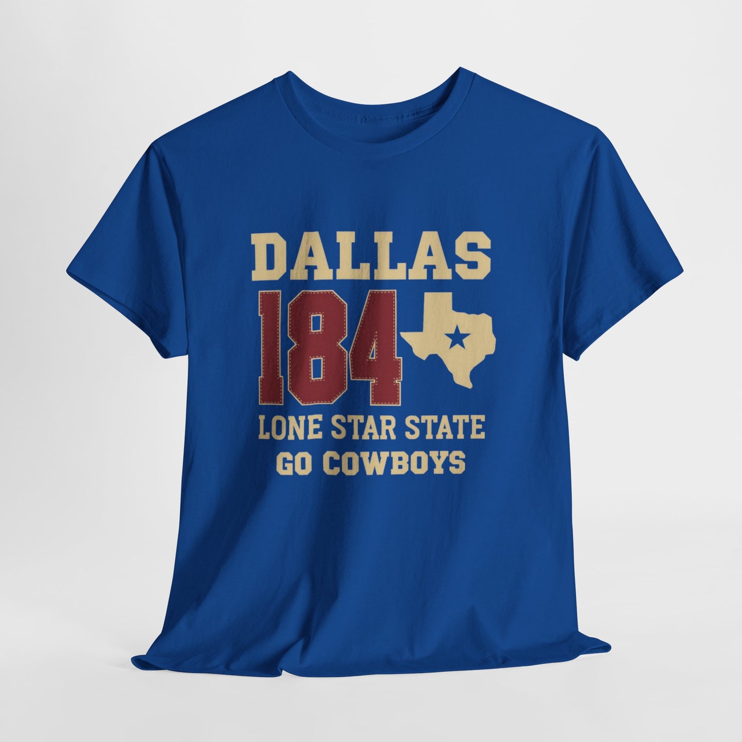 Dallas Cowboys Heavy Cotton Tee, Unisex T-Shirt, Sports Fan Shirt, Texas Gift, Lone Star State Apparel, Team Spirit Wear