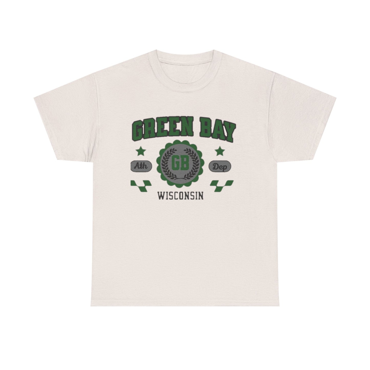 Wisconsin Green Bay  t-shirt Vintage Athletic Sports Design  Cotton Tee