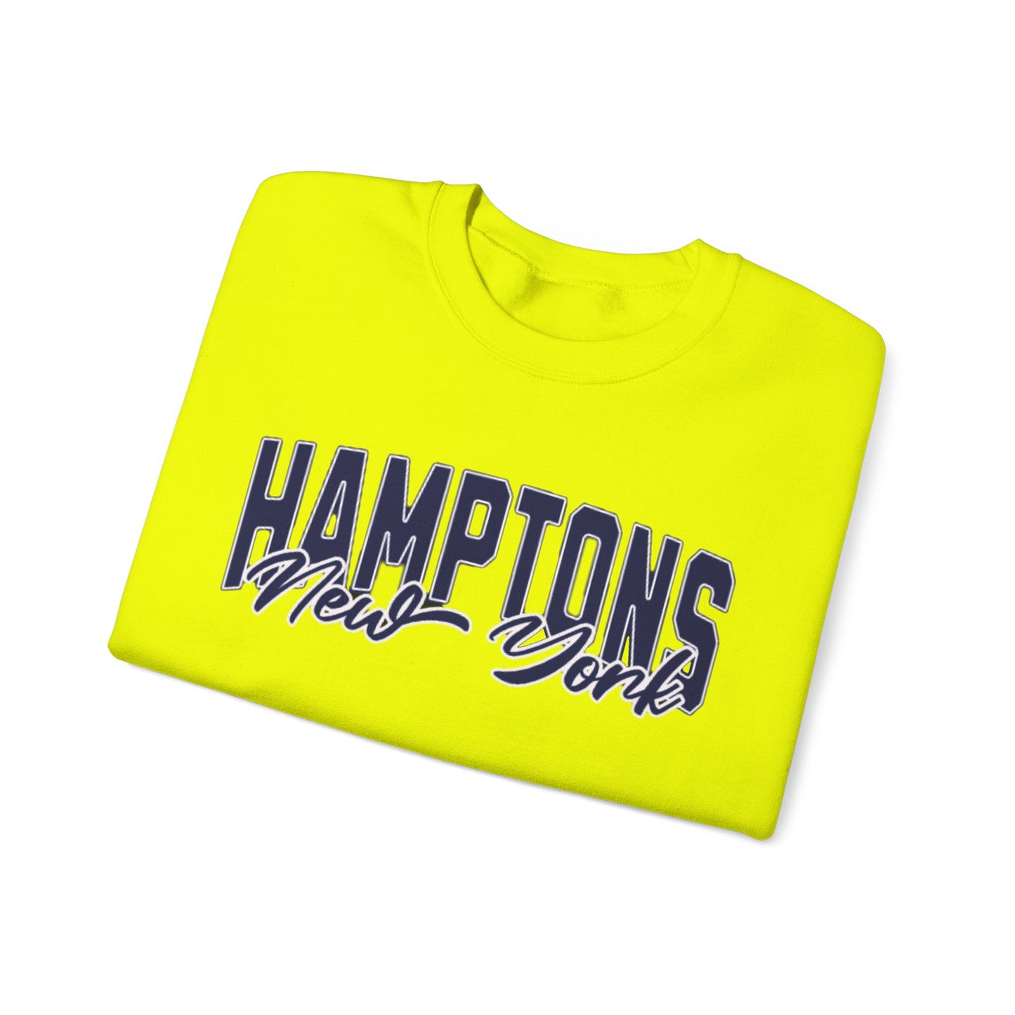 The Hamptons Sweatshirt - Long Island New York Pullover, Faded Vintage Aesthetic Varsity Design