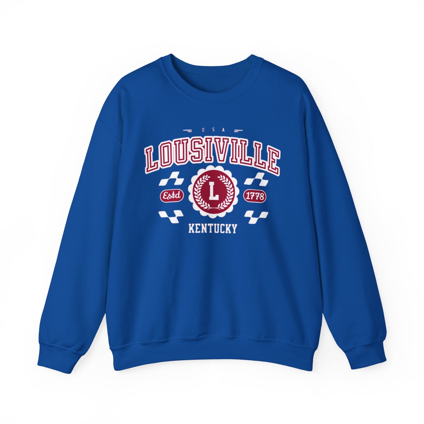Vintage Louisville Kentucky KY Athletic Sports Design varsity pullover sweater  Crewneck Sweatshirt