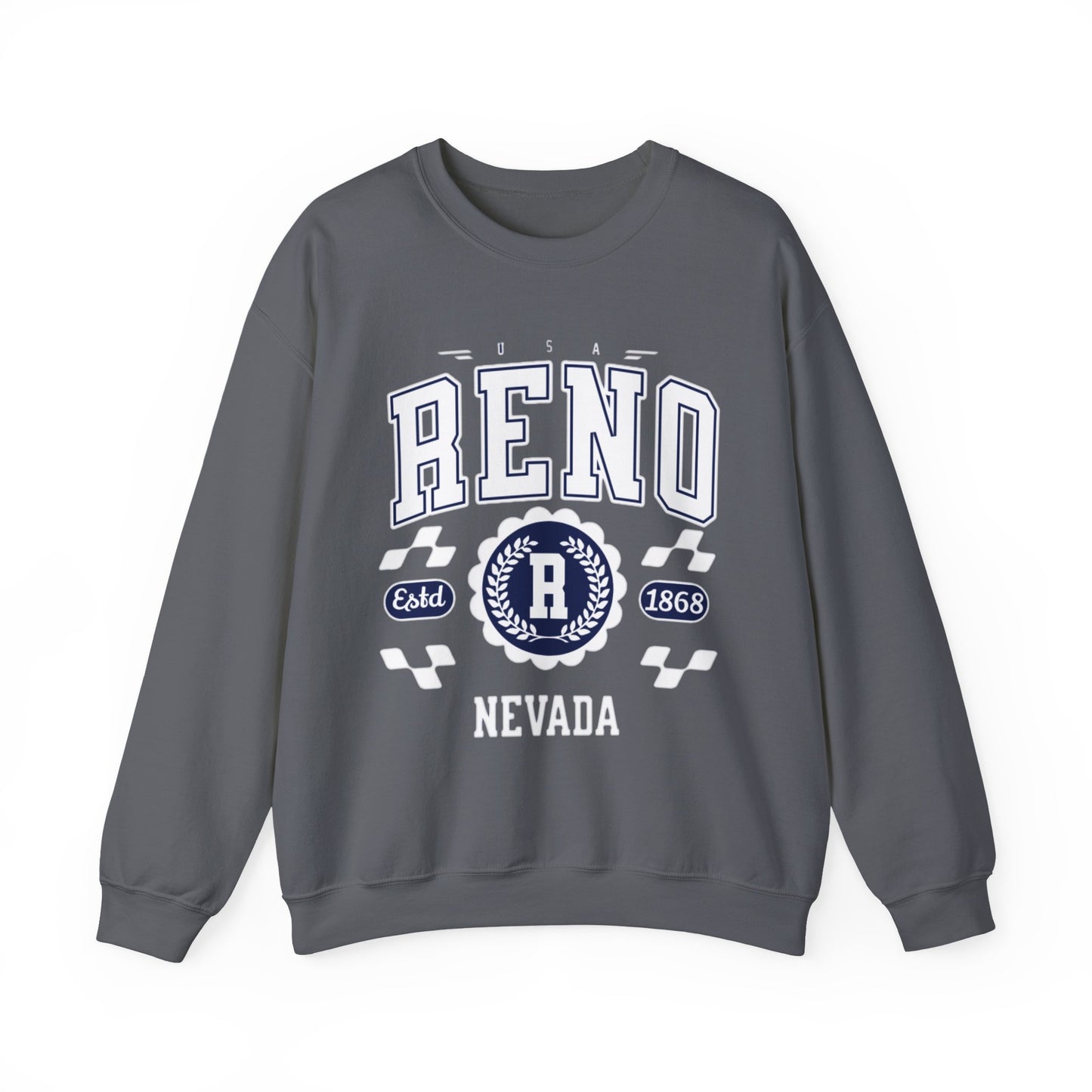 Vintage Reno Nevada Vintage Athletic Sports Design varsity pullover sweater  Crewneck Sweatshirt